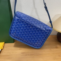 Goyard Double Buckle Large Messenger Bag  Blue 958