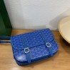 Goyard Double Buckle Large Messenger Bag  Blue 958