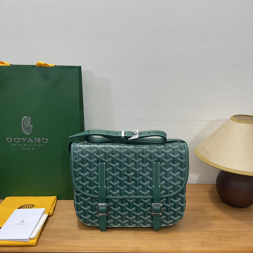 Goyard Double Buckle Large Messenger Bag Green 983