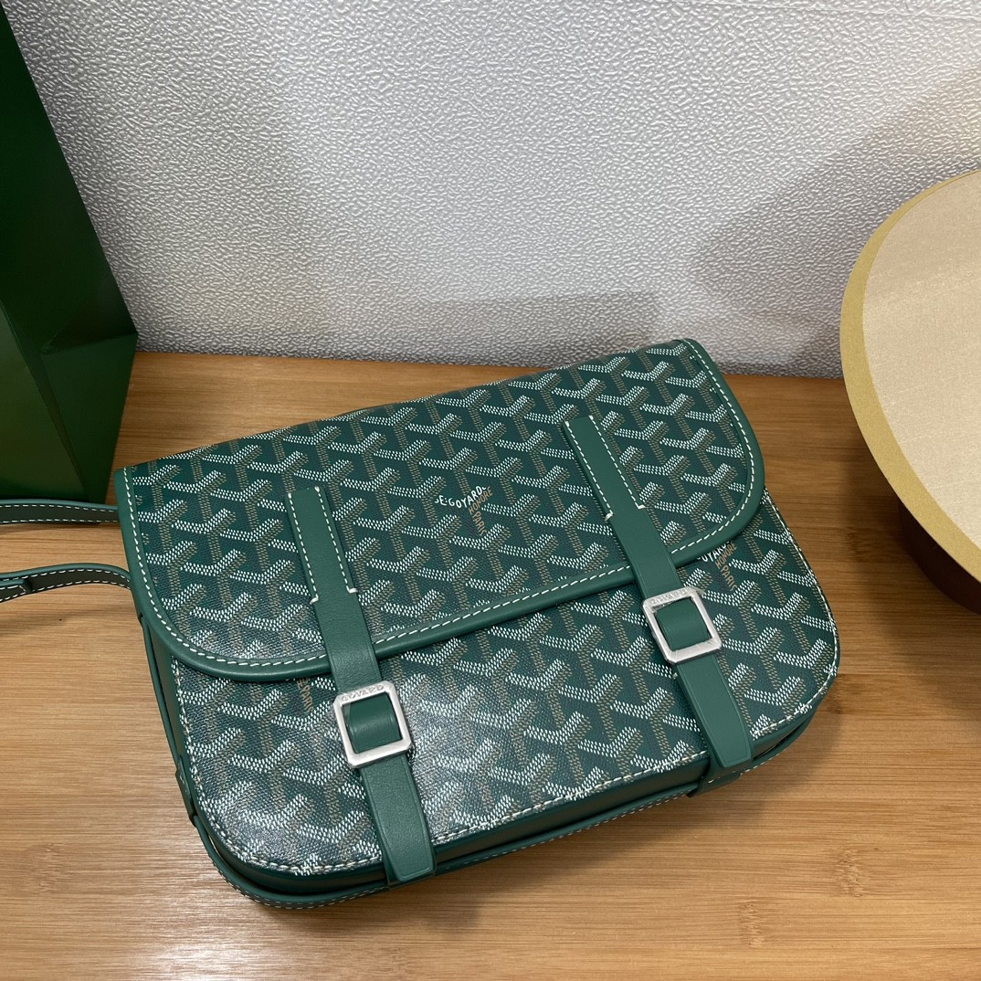 Goyard Double Buckle Large Messenger Bag Green 983