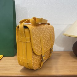 Goyard Double Buckle Large Messenger Bag Yellow 137