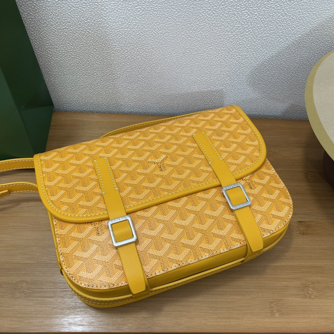 Goyard Double Buckle Large Messenger Bag Yellow 137