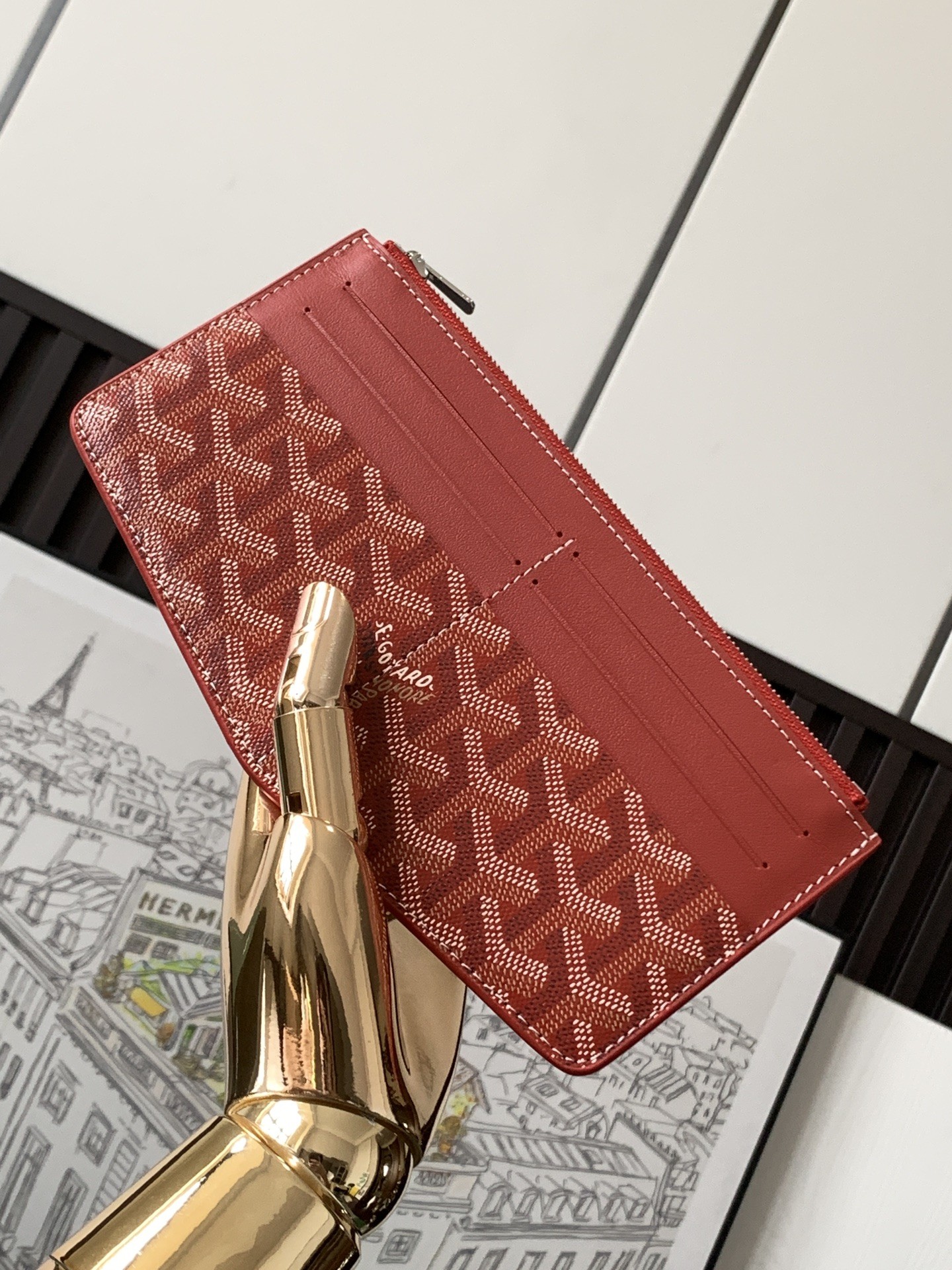 Goyard Insert Louise Wallet Red 268