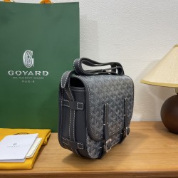 Goyard double button mini messenger bag 22CM Grey 659