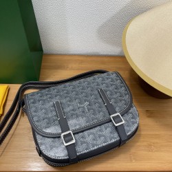 Goyard double button mini messenger bag 22CM Grey 659