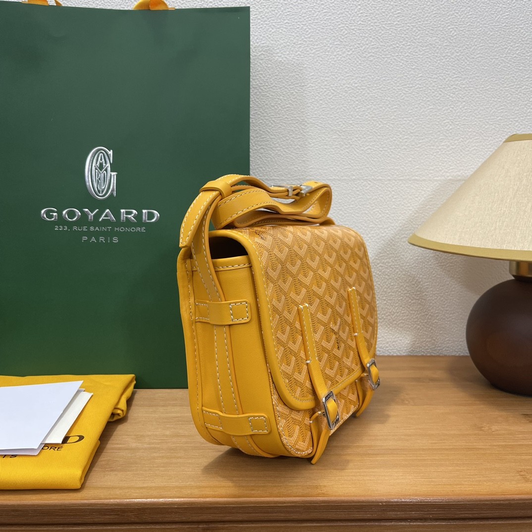 Goyard double button mini messenger bag 22CM Yellow 621