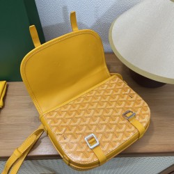 Goyard double button mini messenger bag 22CM Yellow 621