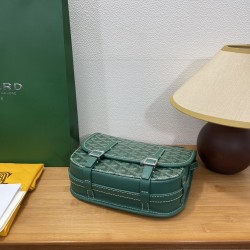 Goyard double button mini messenger bag 22CM Green 065