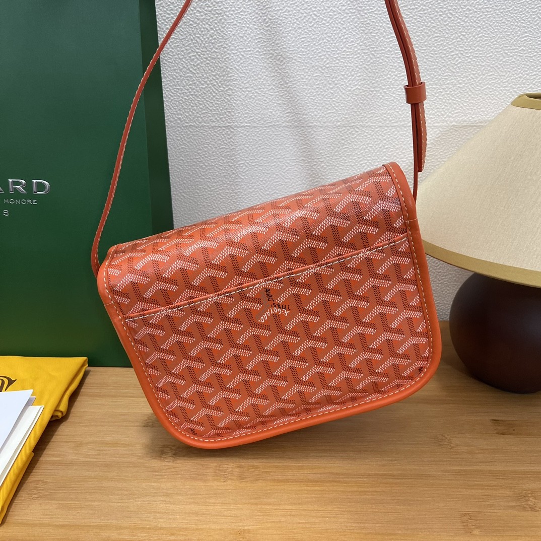 Goyard double button mini messenger bag 22CM Orange 949