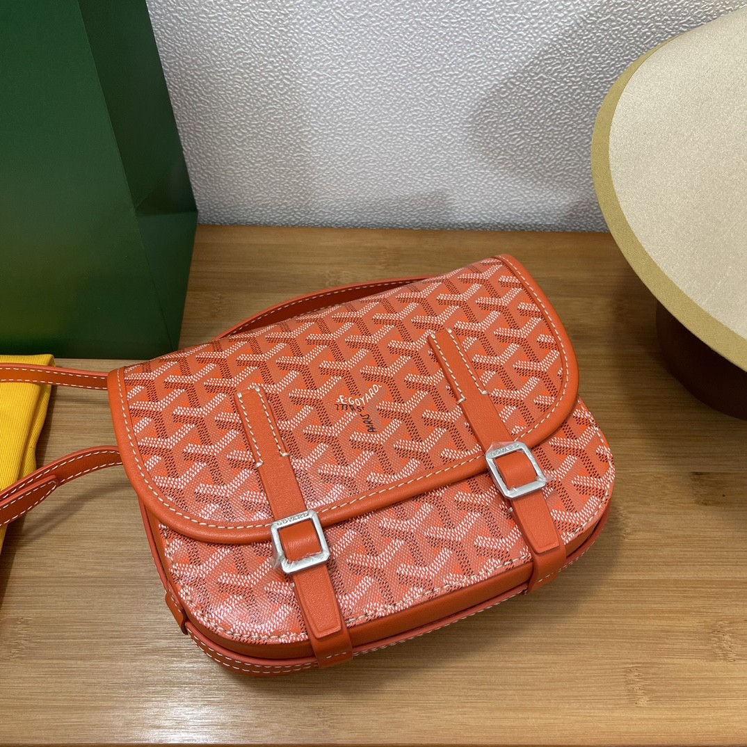 Goyard double button mini messenger bag 22CM Orange 949