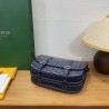 Goyard double button mini messenger bag 22CM Dray Blue 237