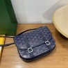 Goyard double button mini messenger bag 22CM Dray Blue 237