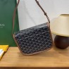 Goyard double button mini messenger bag 22CM   Black Tan 832