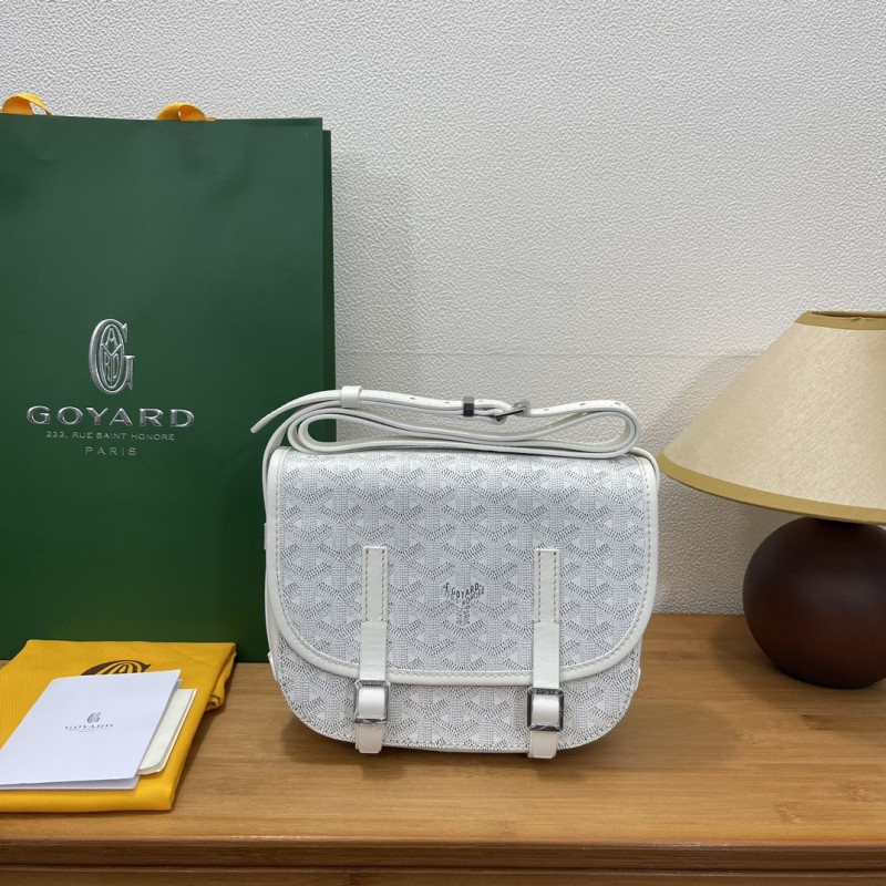 Goyard double button mini messenger bag 22CM White 072