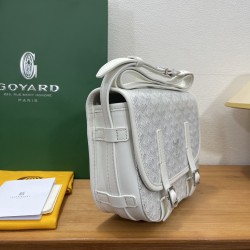 Goyard double button mini messenger bag 22CM White 072