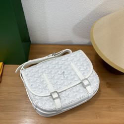 Goyard double button mini messenger bag 22CM White 072