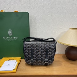 Goyard double button mini messenger bag 22CM Black 415