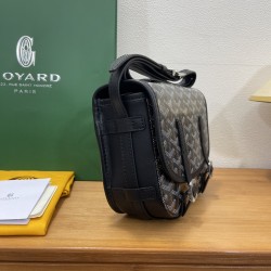 Goyard double button mini messenger bag 22CM Black 415