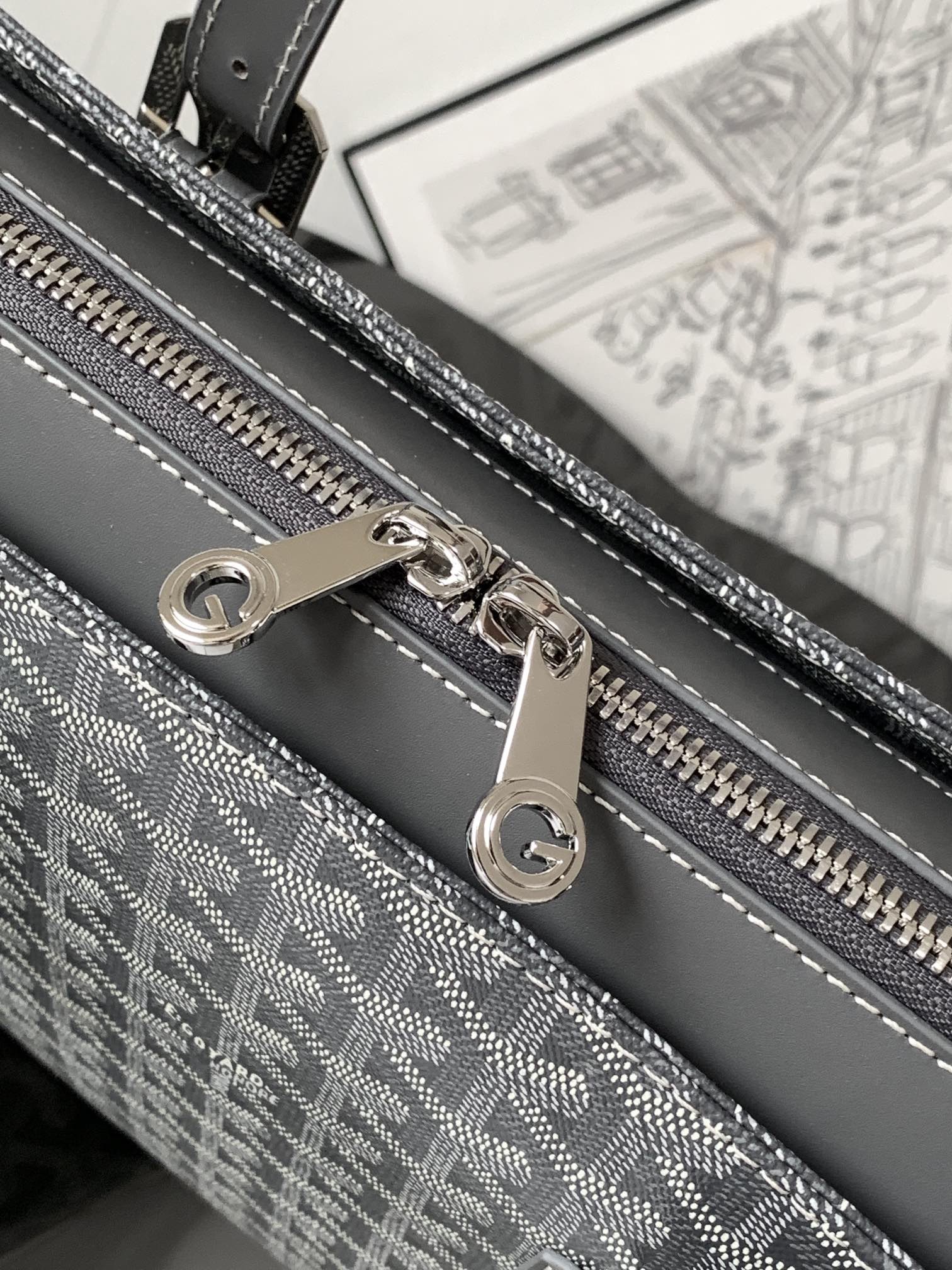 Goyard vintage tote bag grey 951