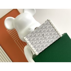 Goyard Minaudière Trunk Bag Box White 611