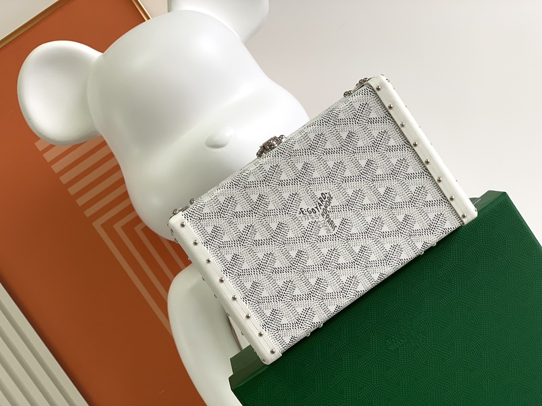 Goyard Minaudière Trunk Bag Box White 611