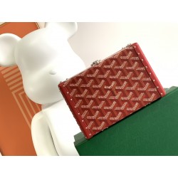 Goyard Minaudière Trunk Bag Box Red 635