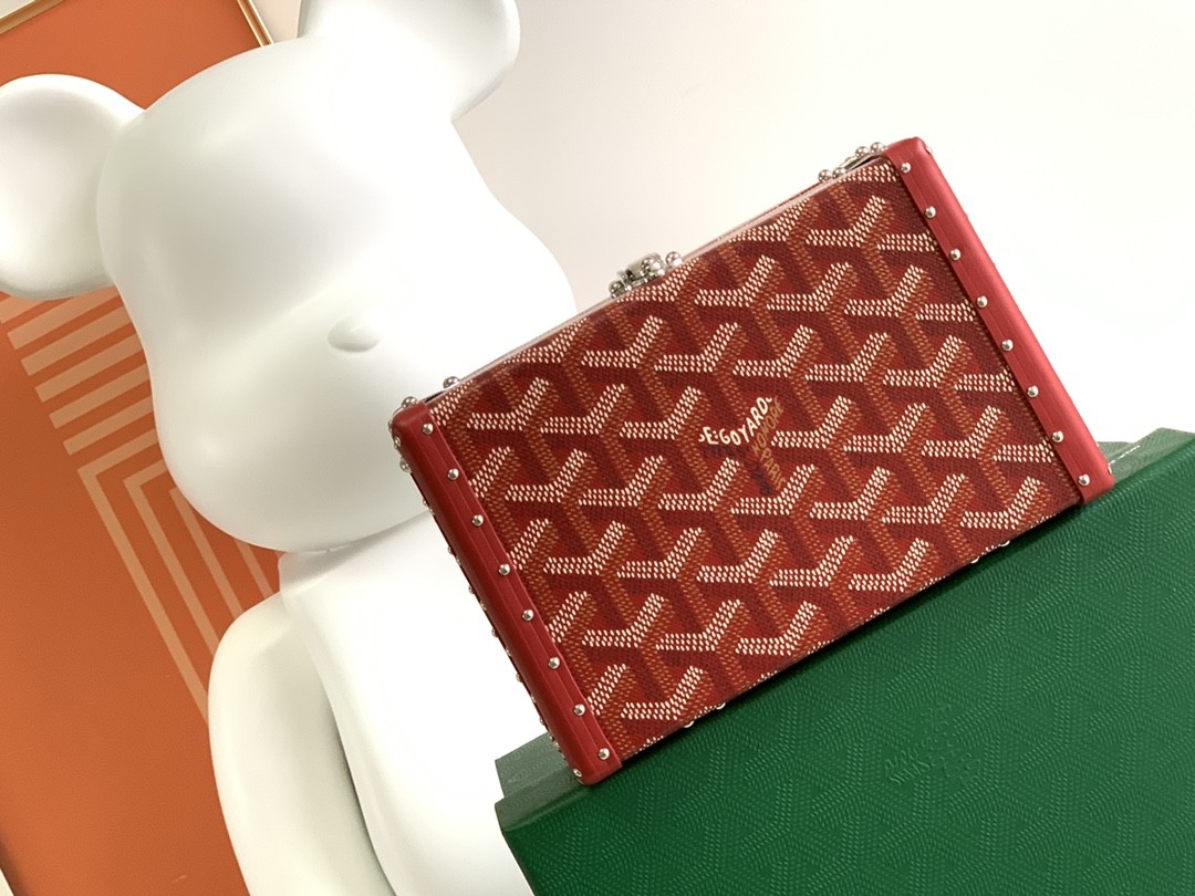 Goyard Minaudière Trunk Bag Box Red 635