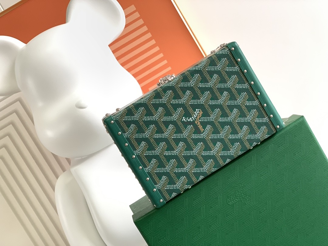 Goyard Minaudière Trunk Bag Box Green 777