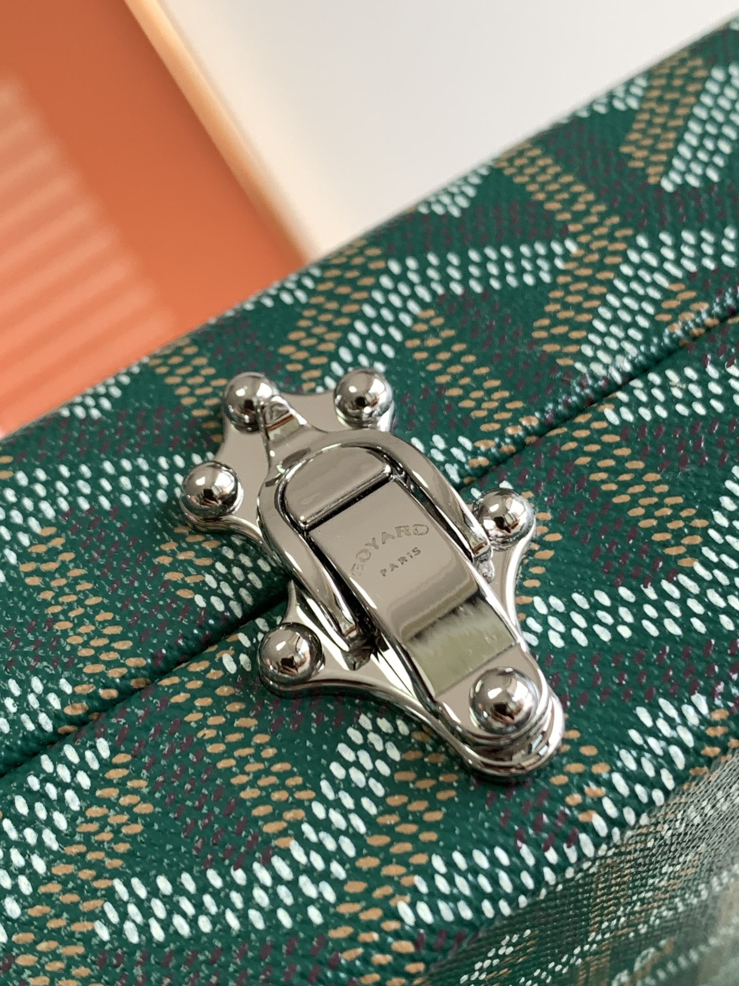 Goyard Minaudière Trunk Bag Box Green 777