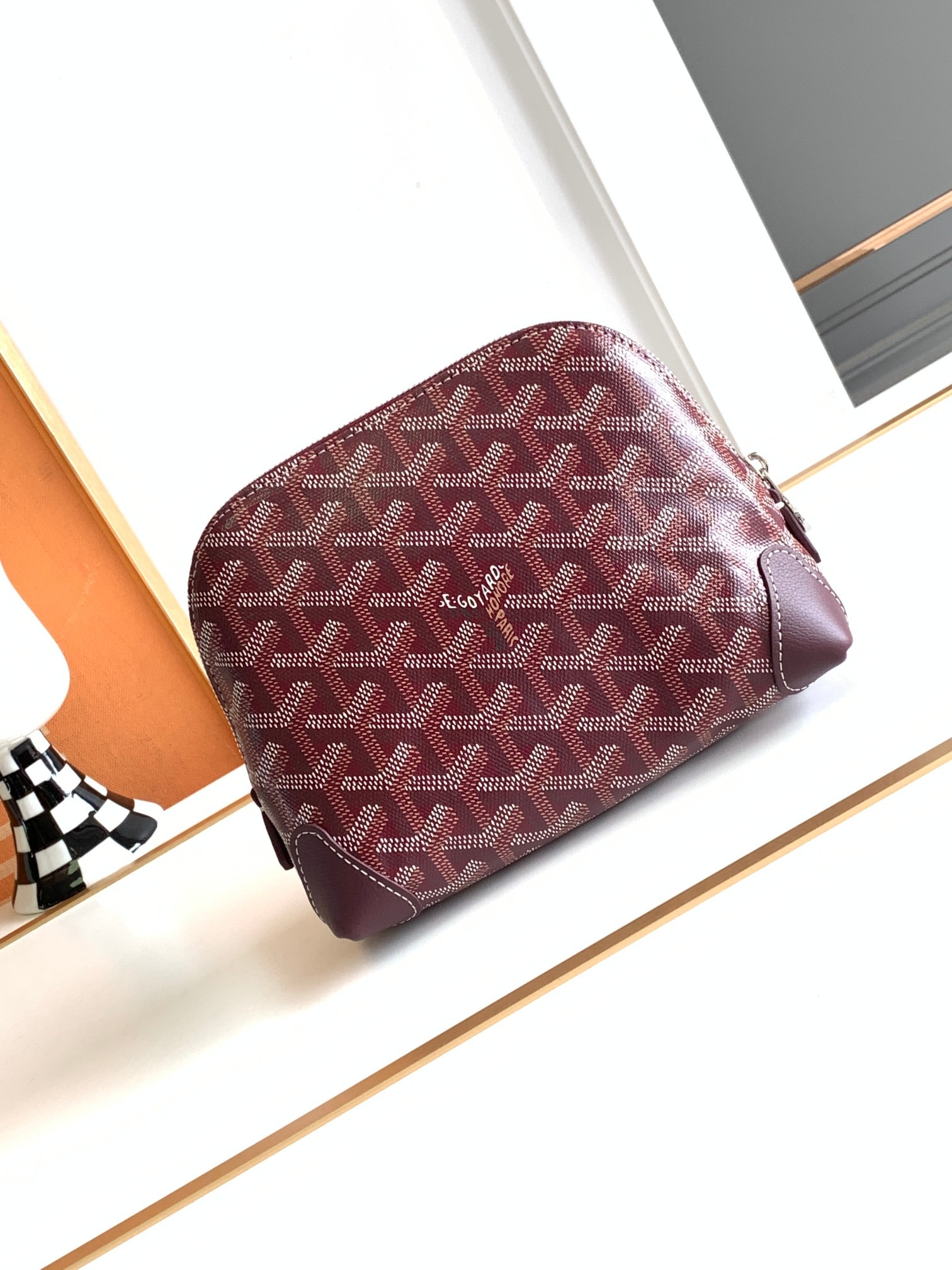 Goyard Vendôme Cosmetic Pouch Burgundy 602