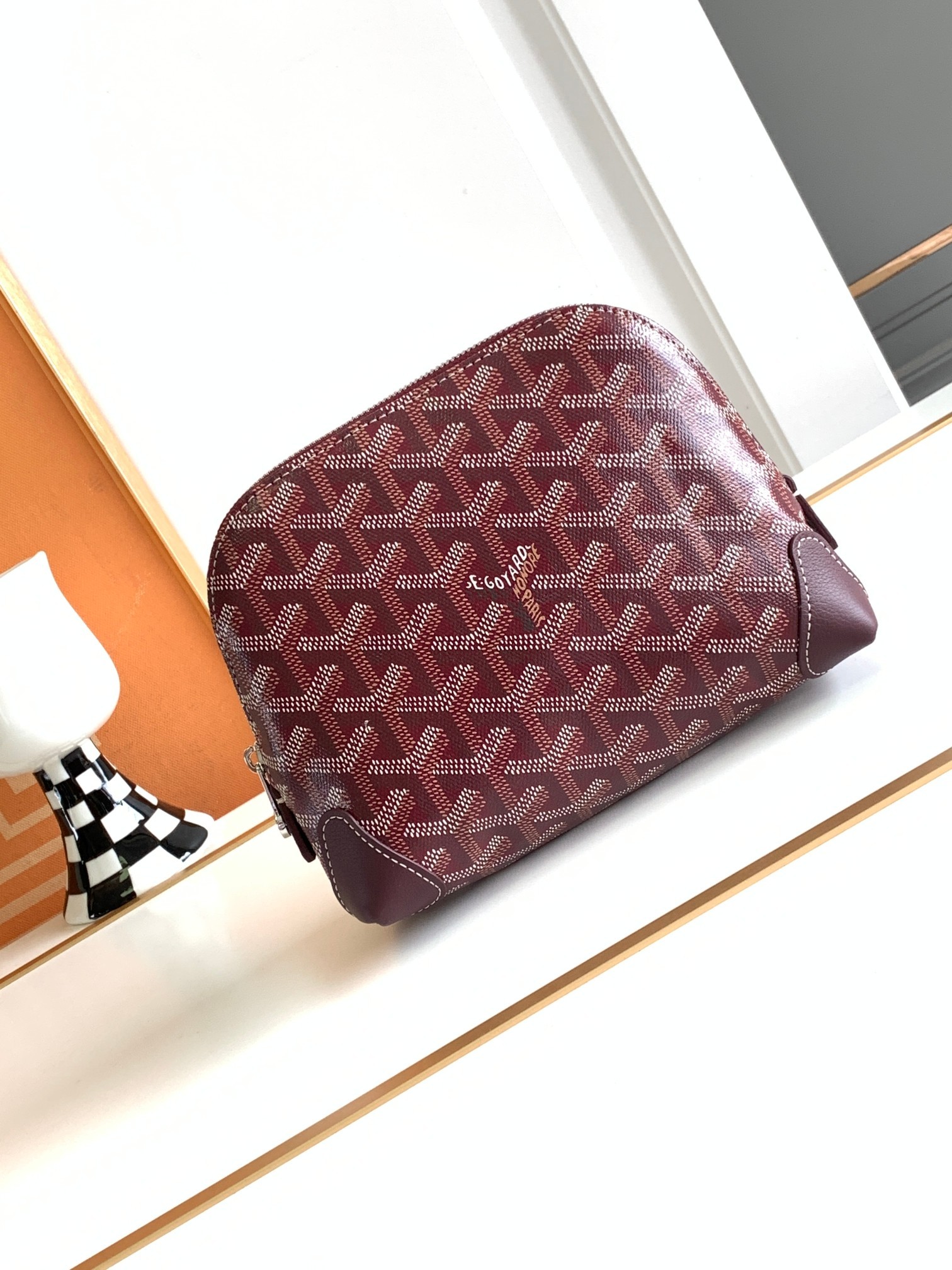 Goyard Vendôme Cosmetic Pouch Burgundy 602