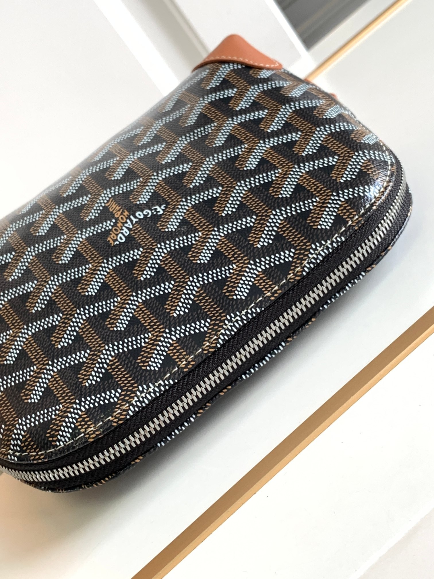 Goyard Vendome Cosmetic Pouch Black Tan 756