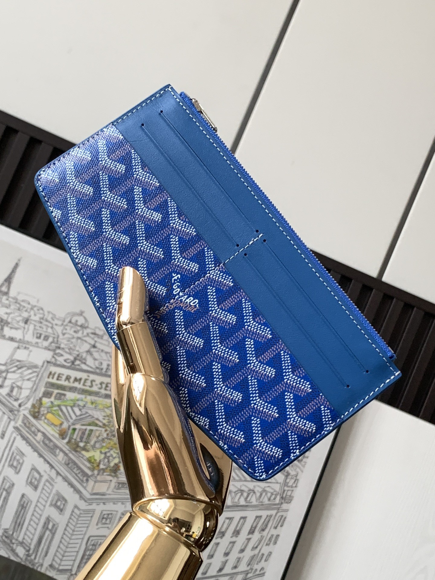 Goyard Insert Louise Wallet Blue 528