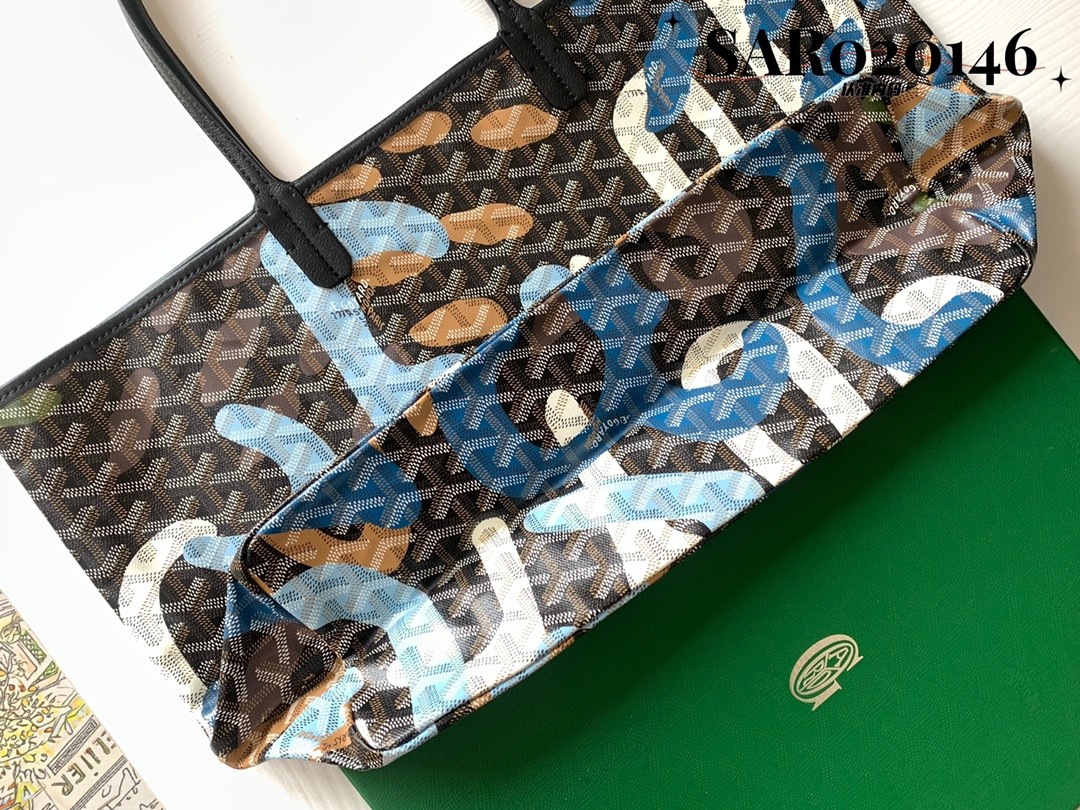 Goyard Saint Louis PM Bag Camouflage Blue 584