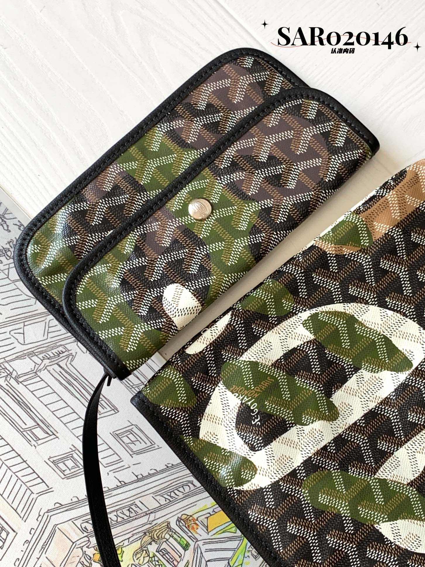 Goyard Saint Louis PM Bag Camouflage Green 547