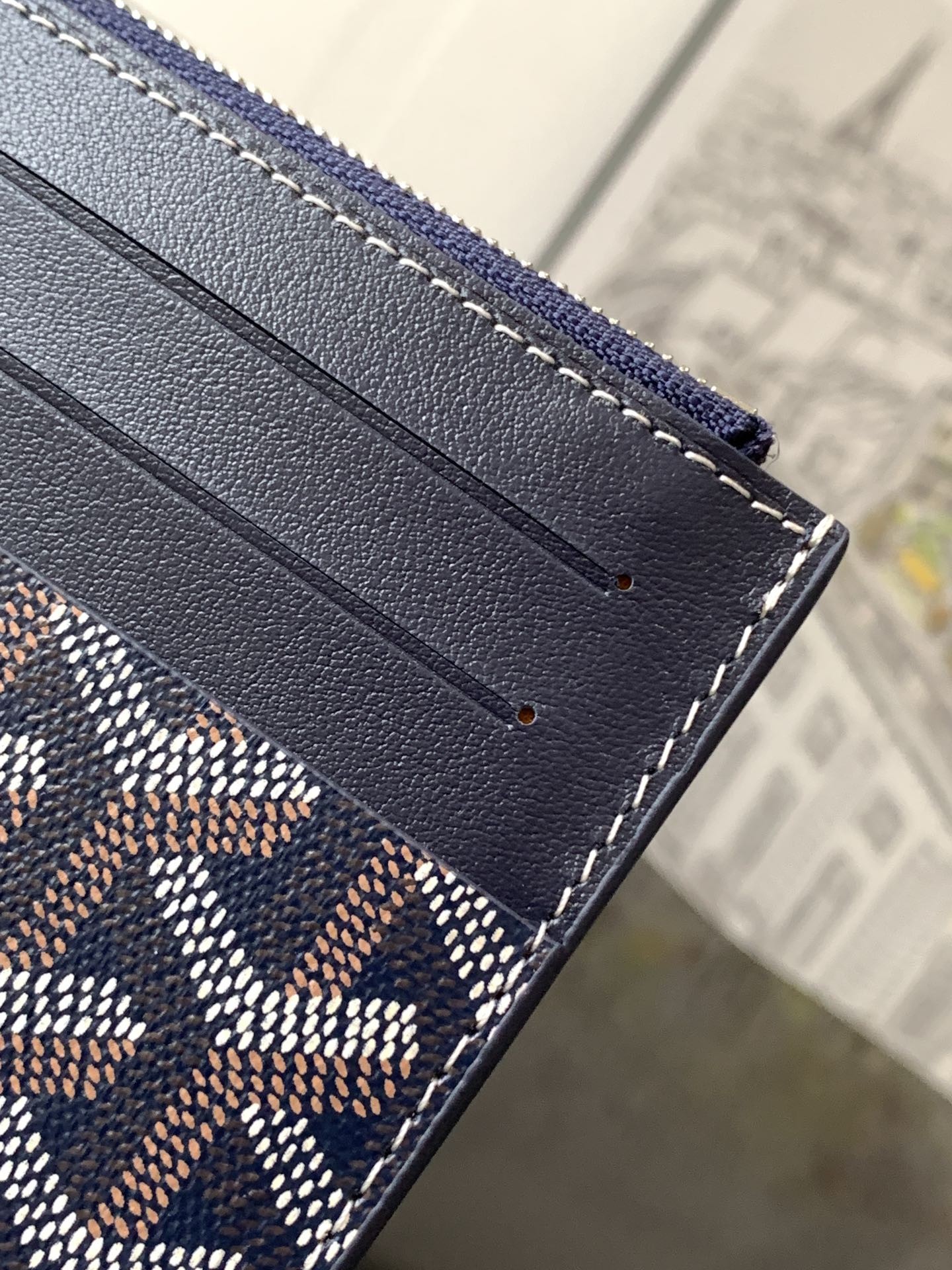 Goyard Insert Louise Wallet Navy Blue 984